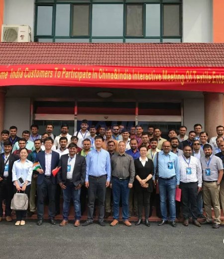 中印紡織交流（一） 牛了！30余家印度紡企中國考察，海佳把展會開到工廠里！
